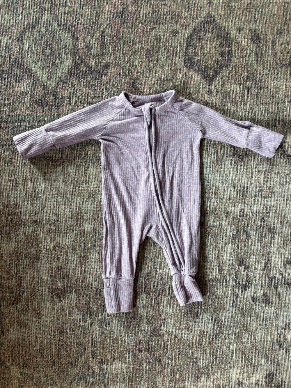 Little Sleepies ribbed lavender PREEMIE